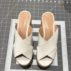 SCHUTZ Women's Cream Mules